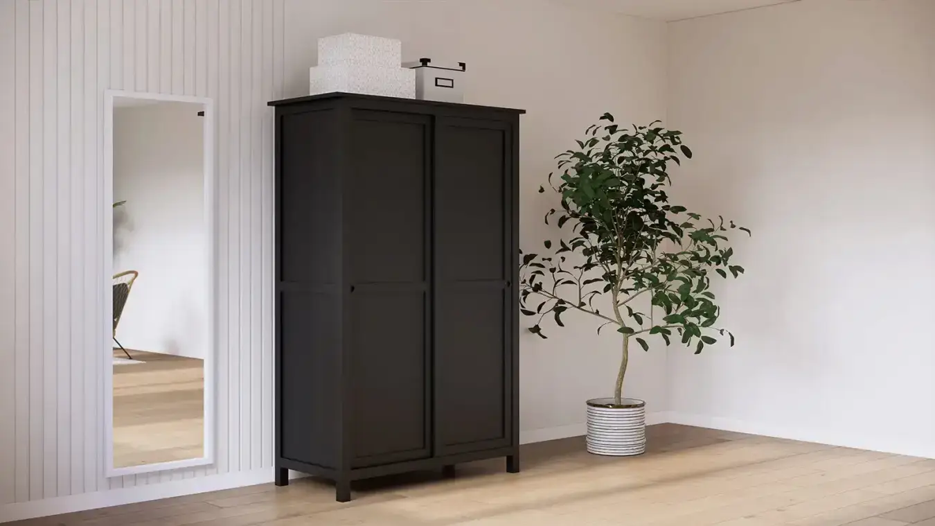 Шкаф с раздвижными дверями Terek, цвет Черный фото - 2 - большое изображение